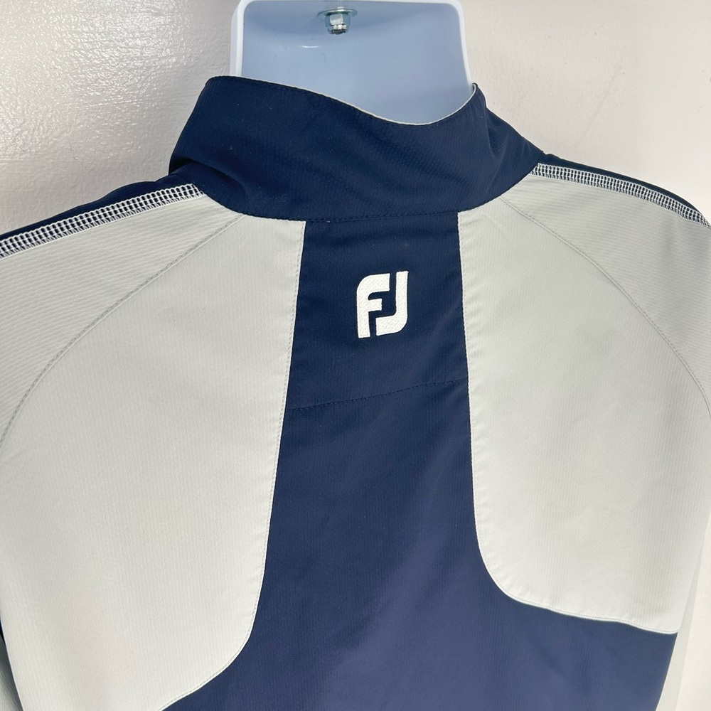 Footjoy 1/2 Zip Golf Pullover Windbreaker Jacket Size Large Dubs Dread GC KC - Picture 10 of 14
